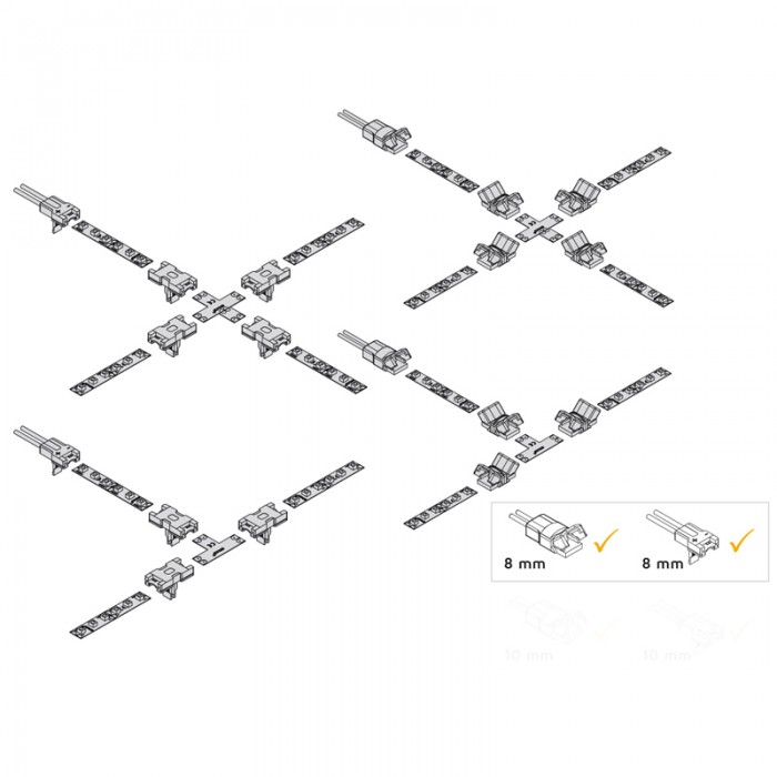 Σταυρωτός Σύνδεσμος  για ταινία Led Emuca 5202920