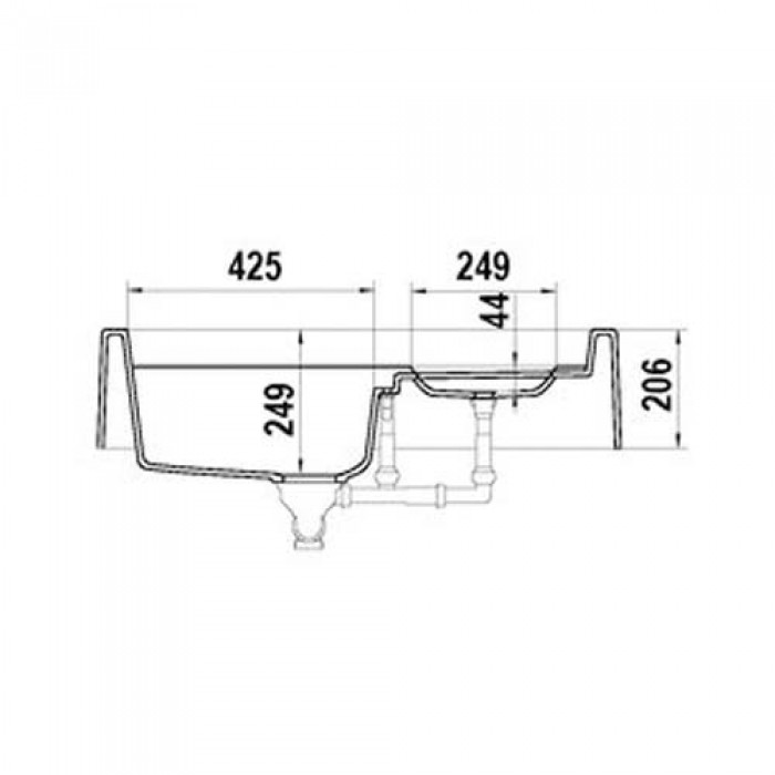 Νεροχύτης από Νανογρανίτη LARGO M-100 NE3-02
