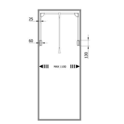 Ασανσέρ Ντουλάπας Servetto Super Pro Γκρι 