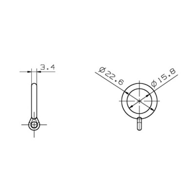 Κρίκος κουρτινόβεργας 0031 Zωγομεταλ Φ12 Νίκελ ματ