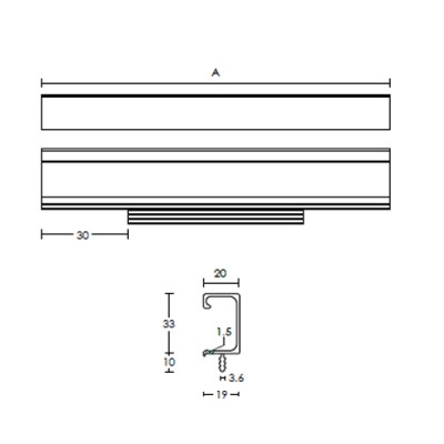 Λαβή επίπλου Χωνευτή Varial 1002 Inox