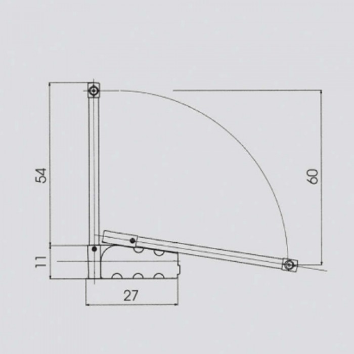 Ασανσέρ Ντουλάπας AMBOS LIFT 500 σε Γκρι Μήκος 75-115cm
