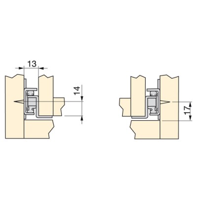 Οδηγός Ξύλινου Συρταριού FGV Νο35 Καφέ