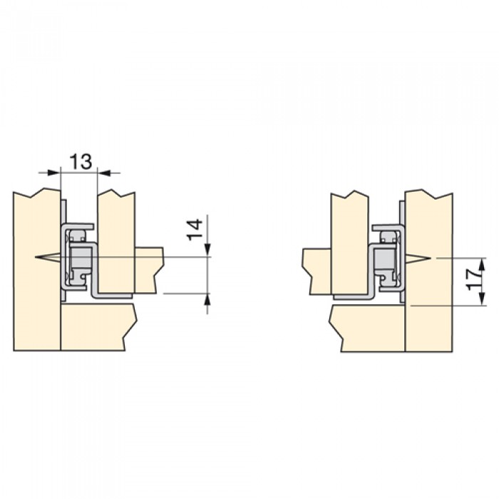 Οδηγός Ξύλινου Συρταριού FGV Νο60 Καφέ