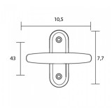 Πόμολο παραθύρου με χειρολαβή Roline K371-07 Αντικέ