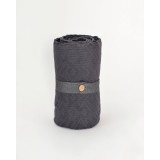 3D Βαμβακερή Πετροπλυμένη Ζακάρ Βρεφική Κουβέρτα με Σχέδιο Aztec Tourmali σε 2 Αποχρώσεις Λίκνου | 87x134cm Ανθρακί