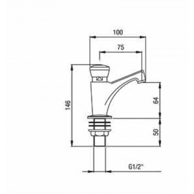 Κάνουλα Νιπτήρος Alpi TR15LPCR