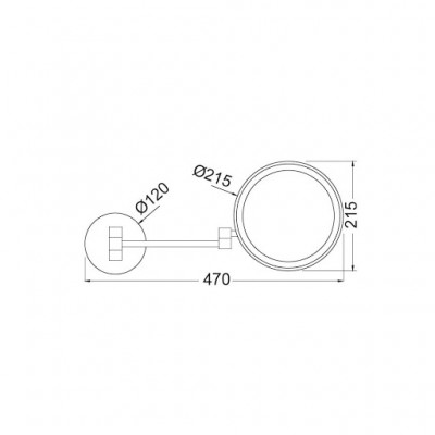 Καθρέπτης Φωτιζόμενος LED (Χρώμιο) Ø21,5cm Eurorama Hotelia FD01-100