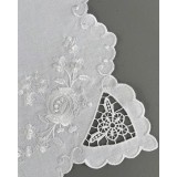 Βαμβακερό Πετσετάκι Γλυκού με Ανεβατό Κέντημα & Γλώσσες Vento 30x30cm 30x30cm Άσπρο