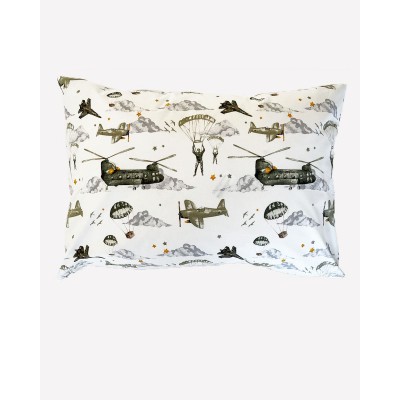 Βαμβακερή Παιδική Εμπριμέ Μαξιλαροθήκη Vintage Planes 50x70cm 50x70cm