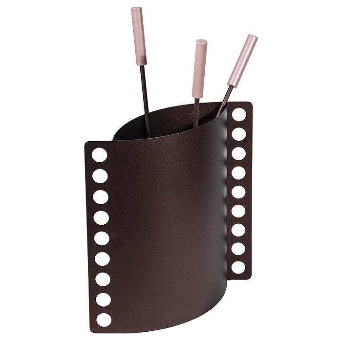 Σετ εργαλείων τζακιού με κουβά Ορλάντο 500 Viometal Χρώμα σκουριά