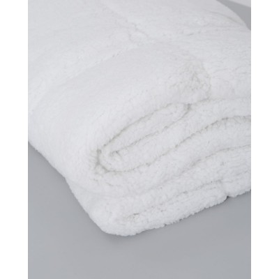 Καπιτονέ Ανώστρωμα Με Οικολογική Γούνα Well Being Ημίδιπλη (120x200+3cm) Άσπρο