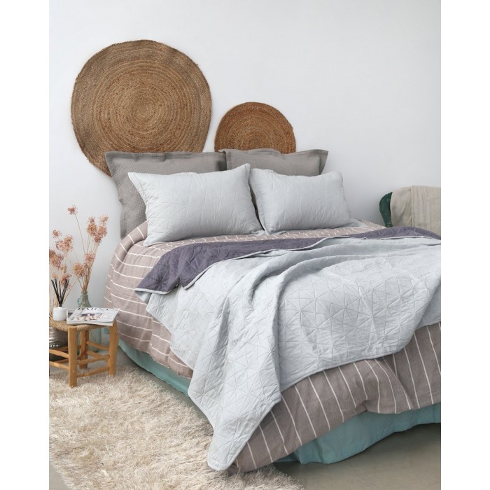 Πλεκτό χαλάκι Trecase Διάμετρος 90cm Μπεζ