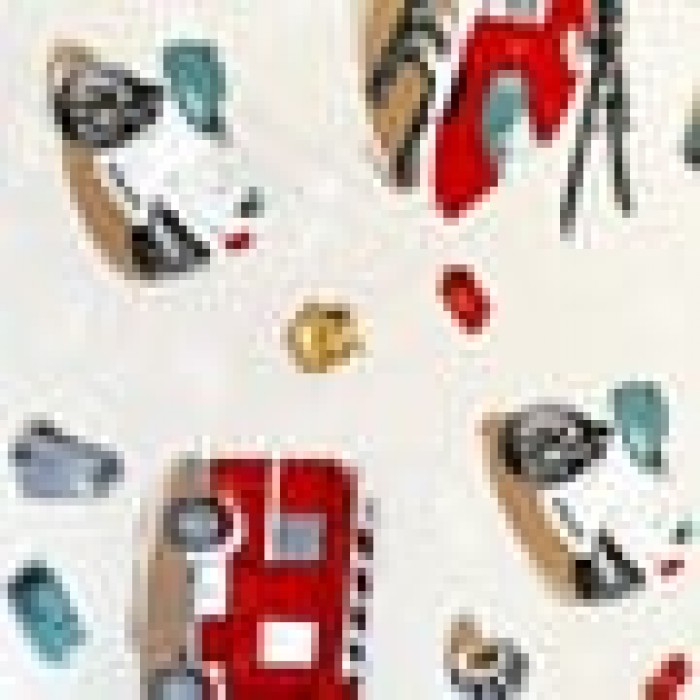 Βαμβακερή Παιδική Εμπριμέ Μαξιλαροθήκη Fire Police Dptm 50x70cm 50x70cm