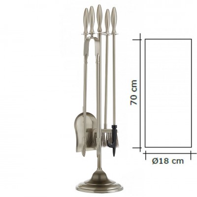 Σετ κρεμανταλάδες Ζωγομετάλ 1190-Β06 σε Νίκελ Ματ Χωρίς Σταχτοθήκη