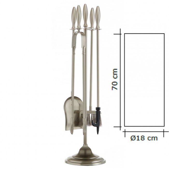 Σετ κρεμανταλάδες Ζωγομετάλ 1190-Β06 σε Νίκελ Ματ Χωρίς Σταχτοθήκη