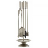 Σετ κρεμανταλάδες Ζωγομετάλ 1195-Β06 σε Νίκελ Ματ/Χρώμιο με Σταχτοθήκη