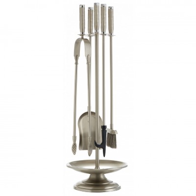 Σετ κρεμανταλάδες Ζωγομετάλ 1195-Β06 σε Νίκελ Ματ/Χρώμιο με Σταχτοθήκη