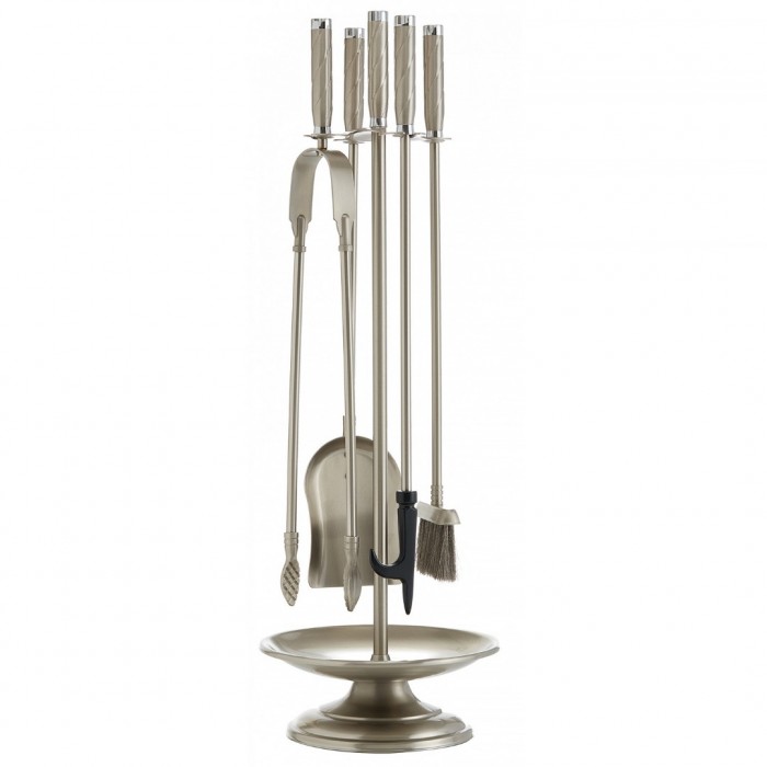 Σετ κρεμανταλάδες Ζωγομετάλ 1195-Β06 σε Νίκελ Ματ/Χρώμιο με Σταχτοθήκη