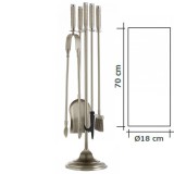 Σετ κρεμανταλάδες Ζωγομετάλ 1195-Β06 σε Νίκελ Ματ/Χρώμιο Χωρίς Σταχτοθήκη