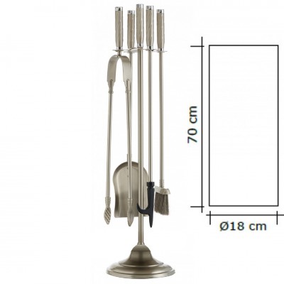 Σετ κρεμανταλάδες Ζωγομετάλ 1195-Β06 σε Νίκελ Ματ/Χρώμιο Χωρίς Σταχτοθήκη