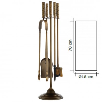 Σετ κρεμανταλάδες Ζωγομετάλ 1195-Β06 σε Μπρονζέ Χωρίς Σταχτοθήκη