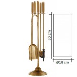 Σετ κρεμανταλάδες Ζωγομετάλ 1200-Β06 σε Όρο Ματ/Όρο Χωρίς Σταχτοθήκη