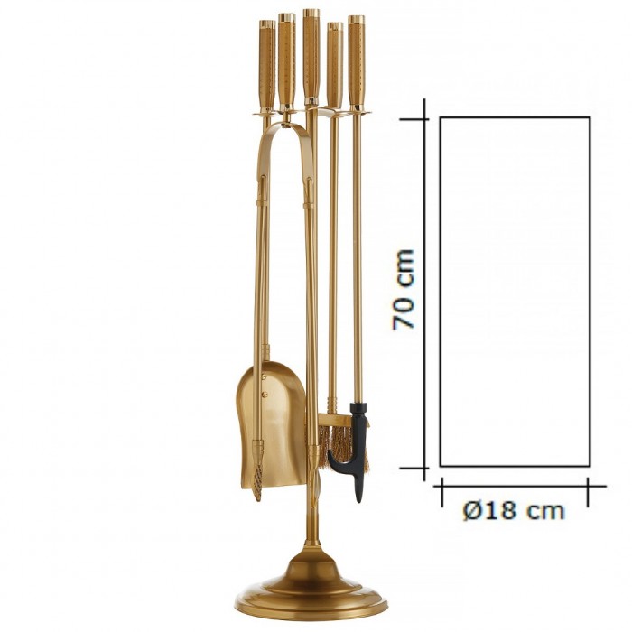 Σετ κρεμανταλάδες Ζωγομετάλ 1200-Β06 σε Όρο Ματ/Όρο Χωρίς Σταχτοθήκη