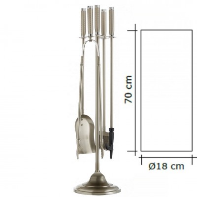 Σετ κρεμανταλάδες Ζωγομετάλ 1200-Β06 σε Νίκελ Ματ/Χρώμιο Χωρίς Σταχτοθήκη