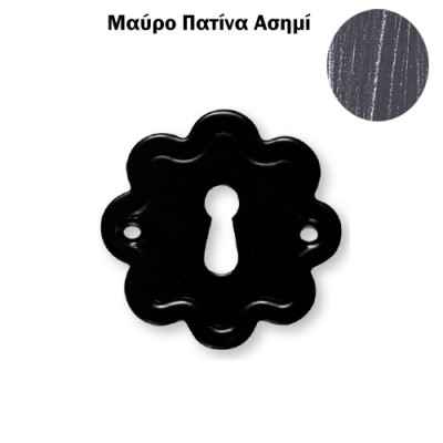 Επιστόμιο πόρτας ρουστίκ σειρά 279/1 Μαύρο πατίνα ασημί