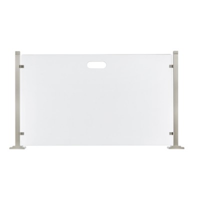 Γυάλινη Κάλυψη τζακιού 559 σε Νίκελ Ματ 52x91cm