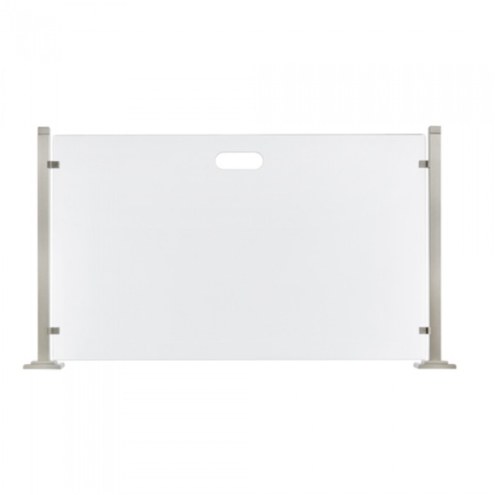 Γυάλινη Κάλυψη τζακιού 559 σε Νίκελ Ματ 52x91cm