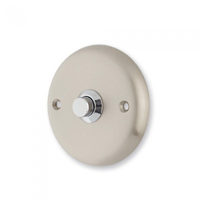 Κουδούνι μπουτόν εξώπορτας σειρά 114 Νίκελ ματ / Χρώμιο