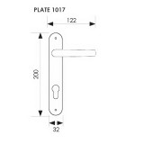 Πόμολο Αλουμινόπορτας με στενή πλακά 32mm (1τεμάχιο) Ζωγομετάλ σειρά 0302 Όρο ματ