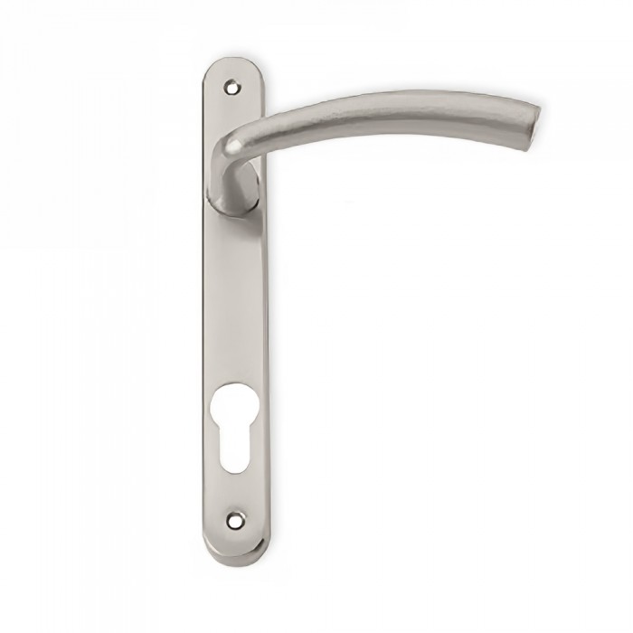 Πόμολο Αλουμινόπορτας με στενή πλακά 25mm (1τεμάχιο) Ζωγομετάλ σειρά 0306 Νίκελ ματ