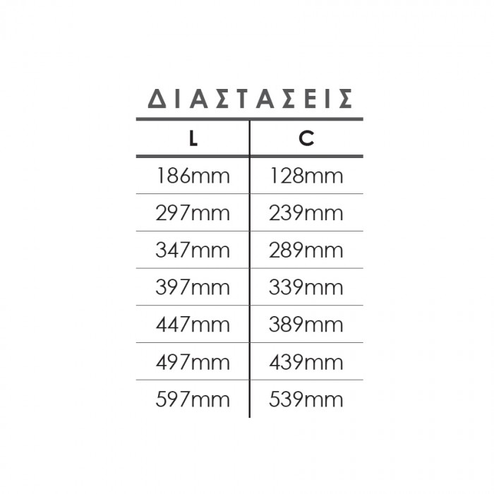 Λαβές επίπλων σειρά 65 Λευκό χρώμα