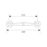 Λαβή εξώπορτας σειρά 2361 Μήκος 21.5cm Μπρονζέ