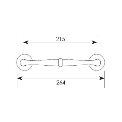 Λαβή εξώπορτας σειρά 2361 Μήκος 21.5cm Νίκελ ματ / Χρώμιο