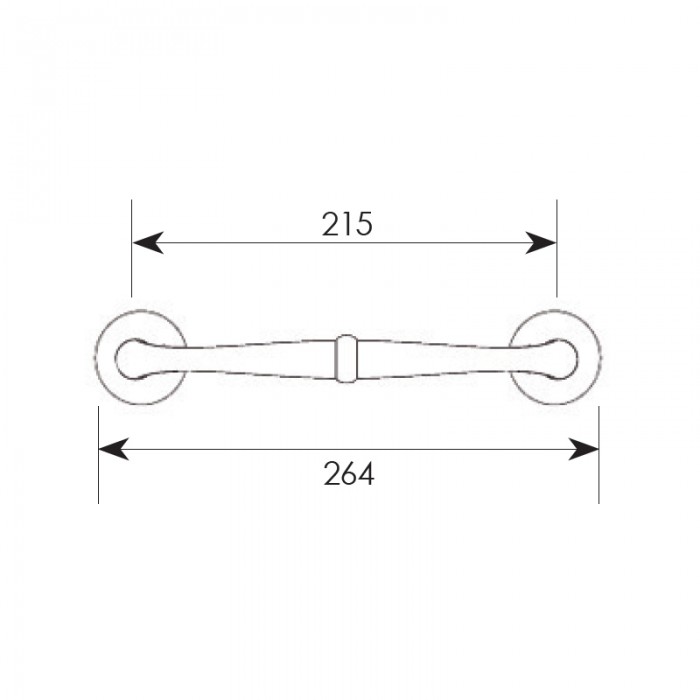 Λαβή εξώπορτας σειρά 2361 Μήκος 21.5cm Μπρονζέ