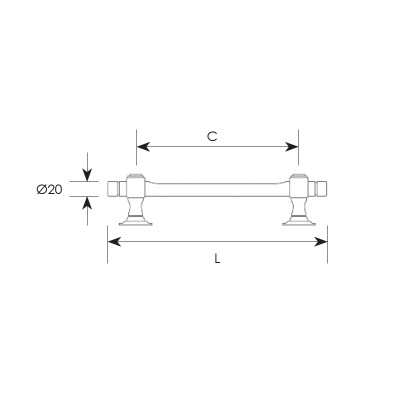 Λαβή εξώπορτας σειρά 403 Nίκελ ματ / Χρώμιο (Σε 3 διαστάσεις)