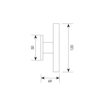 Μπούλ εξώθυρας σειρά 348 σε Χρώμιο