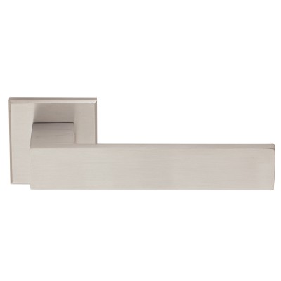 Πόμολο πόρτας χειρολαβή με ροζέτα 2146 Νίκελ ματ