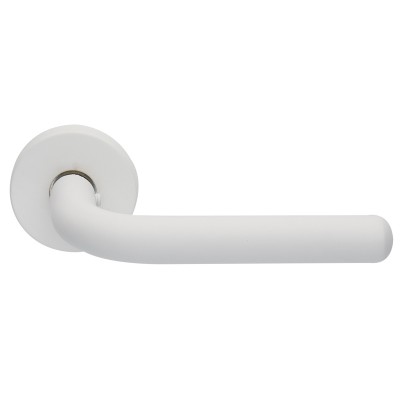 Πόμολο πόρτας χειρολαβή με ροζέτα 2211 Λευκό χρώμα