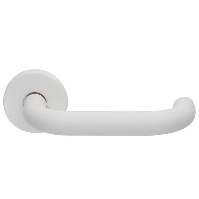 Πόμολο πόρτας χειρολαβή με ροζέτα 2221 Λευκό χρώμα