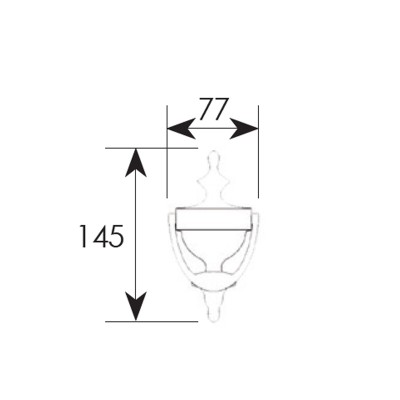 Ρόπτρα πόρτας σειρά 258 σε Νίκελ ματ / Χρώμιο