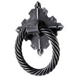 Ρόπτρα πόρτας ρουστίκ σειρά 207 σε Μαύρο πατίνα ασημί