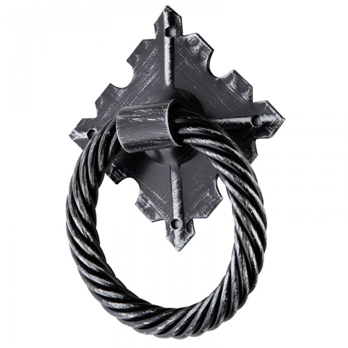 Ρόπτρα πόρτας ρουστίκ σειρά 207 σε Μαύρο πατίνα ασημί