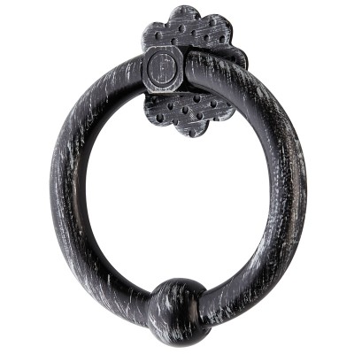 Ρόπτρα πόρτας ρουστίκ σειρά 205 σε Μαύρο πατίνα ασημί