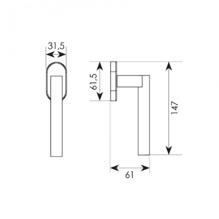 Πόμολο για παράθυρο με ανάκλιση 2181