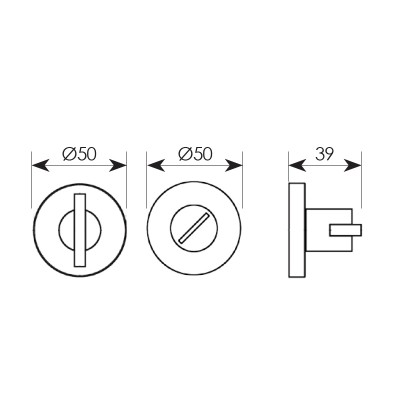 Αξεσουάρ πόρτας ασφαλείας λουτρών 1052 Νίκελ ματ